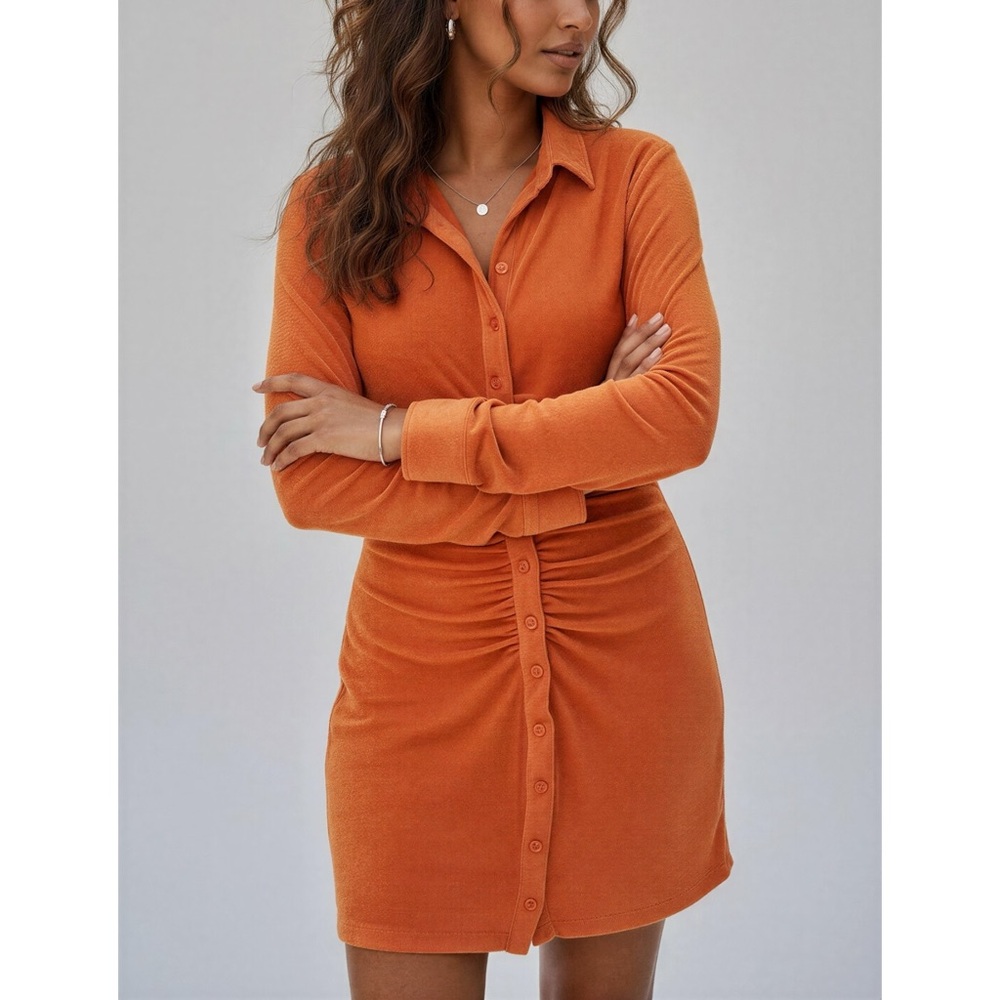 WITH JÉAN Andy Dress, Orange, Small